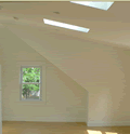 2nd floor one bedroom with vaulted ceiling